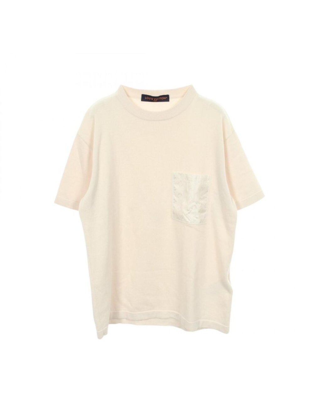 Louis Vuitton Top with Monogram Nylon Detail Pocket Knit White Cotton Top
